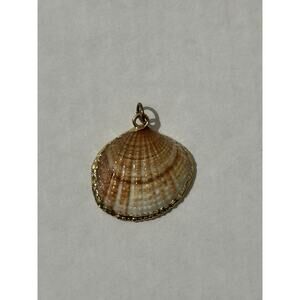Shell Necklace PENDANT ONLY Gold‎ Trimmed w/ Jump Ring Seashell Gorgeous